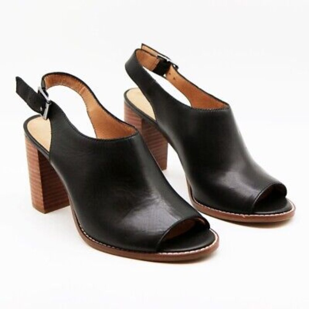 Madewell 'The Cary' Open Peeptoe Block Heeled Sandals (US W6)